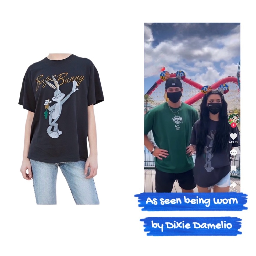 Brandy Melville Bugs Bunny Tee ASO Dixie Damelio & Kenzie Ziegler